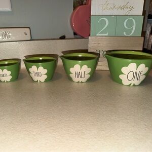 Rae dunn st. Patrick’s Day measuring cups